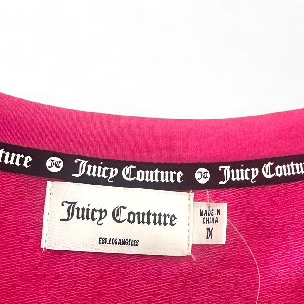 Juicy Couture Women's Baby French Terry Lounge T-Shirt Dress 1X Magenta Pink - Picture 8 of 11